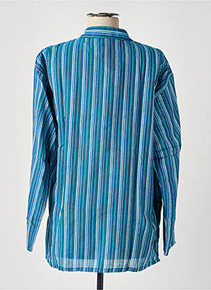 Blouse manches longues manches longues bleu DIPAWALI femme