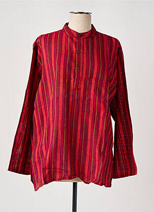 Blouse manches longues manches longues rouge DIPAWALI femme