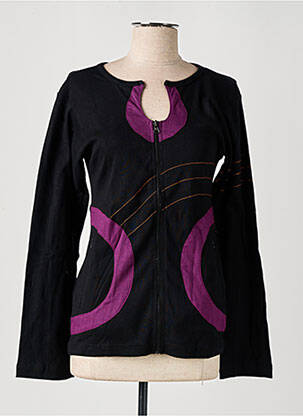 Veste casual col rond violet DIPAWALI femme
