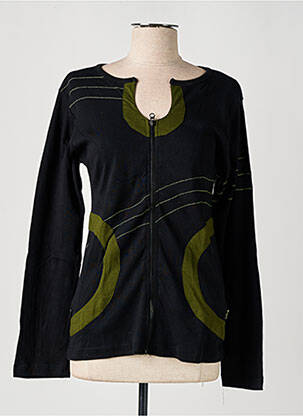 Veste casual col rond vert DIPAWALI femme