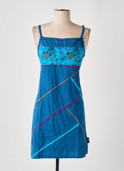 Robe courte bleu DIPAWALI pour femme