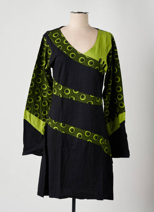 Robe mi-longue vert DIPAWALI pour femme