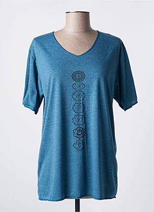 T-shirt bleu DIPAWALI pour femme