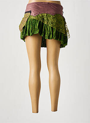 Mini-jupe taille normale vert DIPAWALI femme