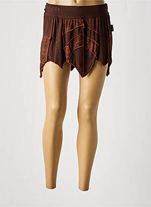 Mini-jupe marron DIPAWALI femme