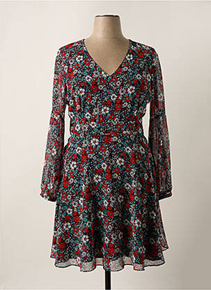 Robe mi-longue coupe évasée manches longues noir KOCCA femme