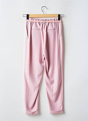 Pantalon droit taille élastique rose PLEASE femme