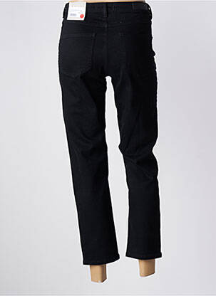 Pantalon 7/8 fermeture zippée sous rabat boutonné noir ICHI femme