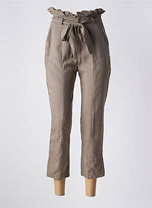 Pantalon taille haute taille haute beige GAUDI femme