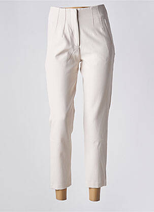Pantalon 7/8 fermeture zippée sous rabat avec crochet beige GOA GOA femme