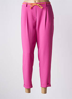 Pantalon 7/8 taille élastique rose PLEASE femme