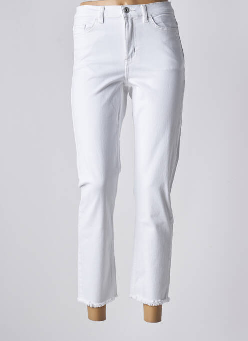 Pantalon 7/8 blanc ICHI pour femme