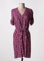 Robe mi-longue coupe fluide manches courtes rouge I.CODE (By IKKS) femme