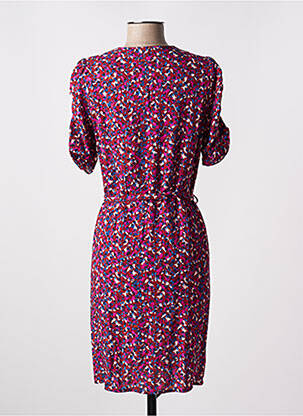 Robe mi-longue coupe fluide manches courtes rouge I.CODE (By IKKS) femme