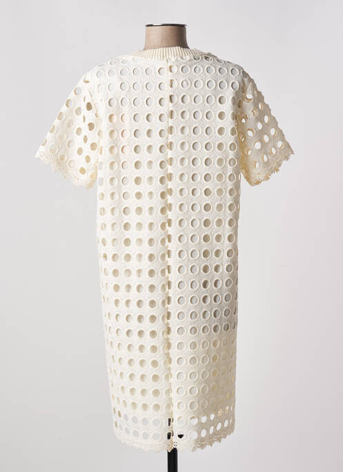 Robe mi-longue beige ELLI WHITE pour femme