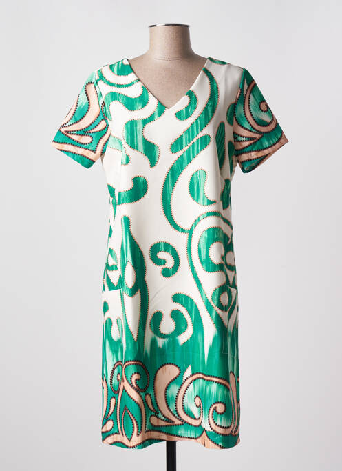 Robe mi-longue vert ACBELLE pour femme