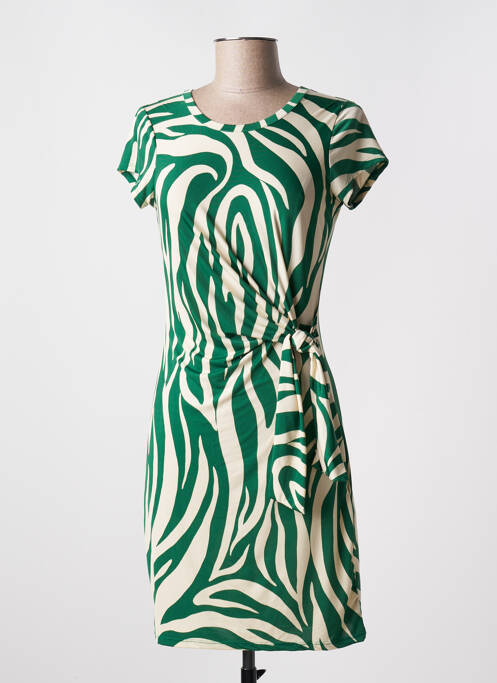 Robe mi-longue vert MORGAN pour femme