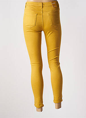 Pantalon 7/8 taille haute taille haute jaune NINA CARTER femme