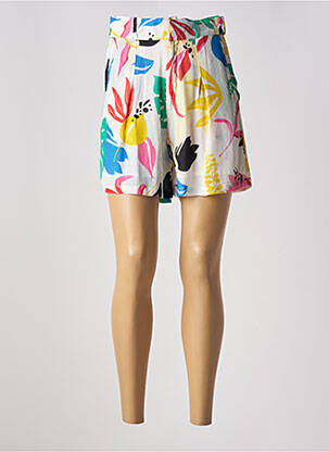 Short taille à pinces taille haute blanc LES TROPEZIENNES PAR M.BELARBI femme