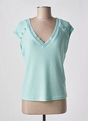 Top manches courtes manches courtes bleu MORGAN femme