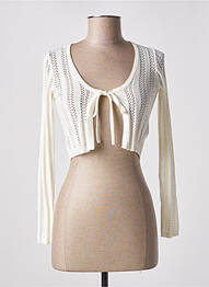 Gilet manches longues coupe cintrée beige TIFFOSI femme