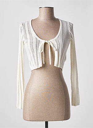 Gilet manches longues coupe cintrée beige TIFFOSI femme