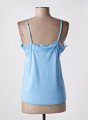 Top manches bretelles ajustables fines bretelles bleu GARCIA femme