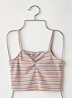 Pull maille fine fines bretelles beige TIFFOSI fille