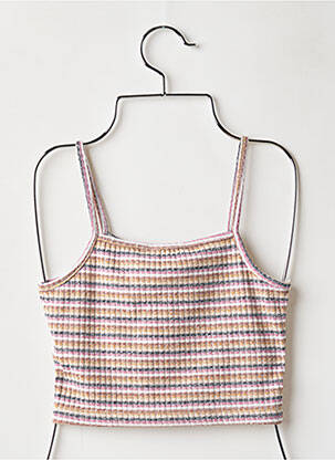 Pull maille fine fines bretelles beige TIFFOSI fille