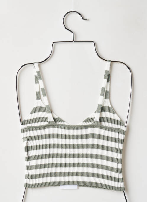 Pull tissage côtelé fines bretelles vert TIFFOSI fille