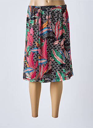 Jupe mi-longue coupe évasée rouge SAINT CHARLES femme