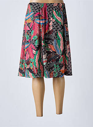 Jupe mi-longue coupe évasée rouge SAINT CHARLES femme