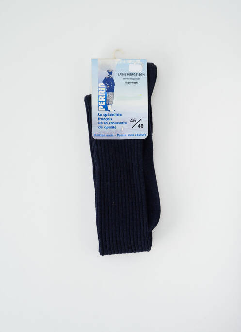 Chaussettes bleu PERRIN pour homme