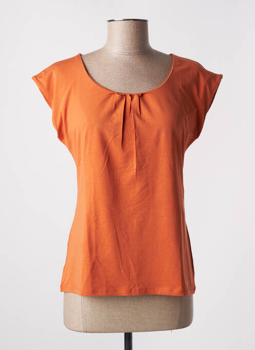 Top tissage jersey manches courtes orange MAX MARA femme
