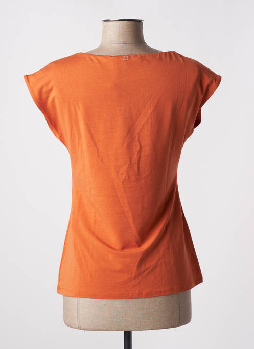 Top tissage jersey manches courtes orange MAX MARA femme