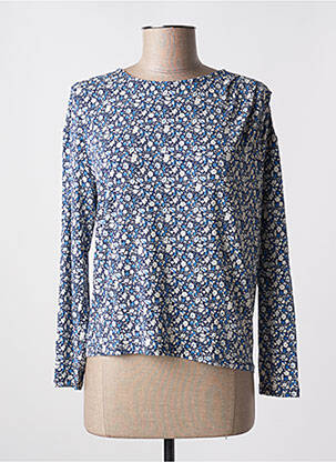 Top tissage jersey manches longues bleu MAX MARA femme