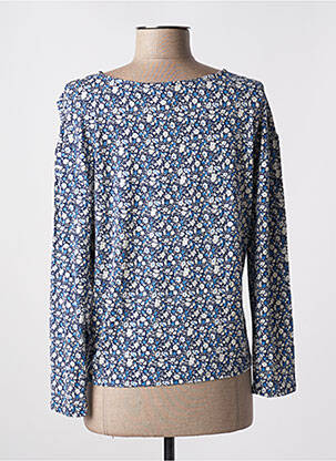 Top tissage jersey manches longues bleu MAX MARA femme