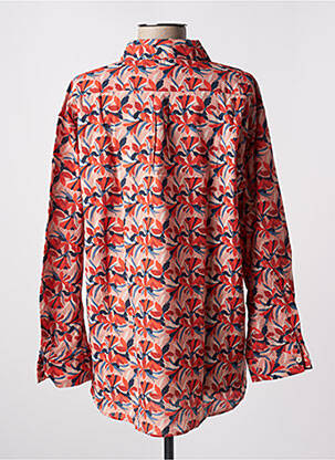 Chemisier imprimé fleurs manches longues rouge ANGE femme