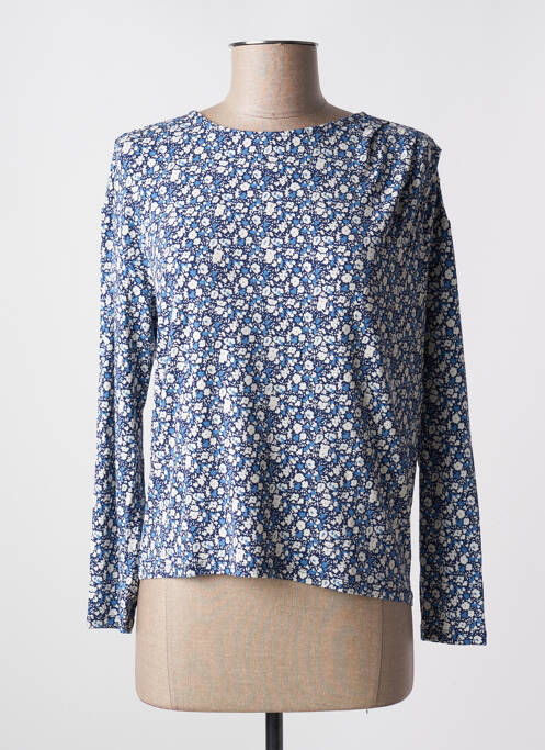 Top tissage jersey manches longues bleu MAX MARA femme