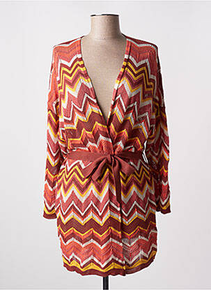 Gilet manches longues stretch orange AN' GE femme