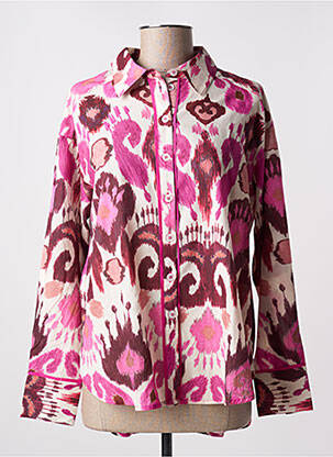 Chemisier imprimé fantaisie manches longues rose STELLA FOREST femme