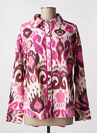 Chemisier imprimé fantaisie manches longues rose STELLA FOREST femme