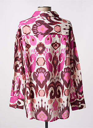 Chemisier imprimé fantaisie manches longues rose STELLA FOREST femme