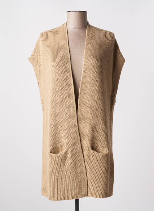 Gilet manches courtes beige AN' GE pour femme