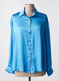 Chemisier coupe fluide manches longues bleu ATELIER JAD femme