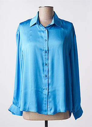Chemisier coupe fluide manches longues bleu ATELIER JAD femme