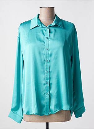Chemisier coupe fluide manches longues bleu clair ATELIER JAD femme