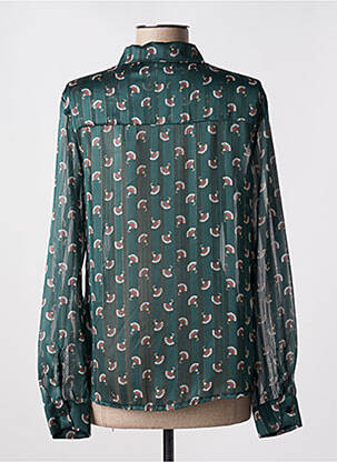 Chemisier imprimé fleurs manches longues vert DIABLESS femme