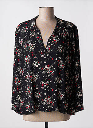 Blouse imprimé fleurs manches longues noir GERARD DAREL femme