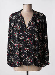 Blouse imprimé fleurs manches longues noir GERARD DAREL femme